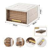 Maxbell Foldable Storage Box Stackable Cabinet Bin for Closet Office Cabinet 26cm Height