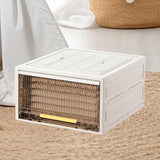 Maxbell Foldable Storage Box Stackable Cabinet Bin for Closet Office Cabinet 26cm Height