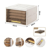 Maxbell Foldable Storage Box Stackable Cabinet Bin for Closet Office Cabinet 30cm Height