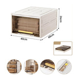 Maxbell Foldable Storage Box Space Saving Cabinet Bin for Dorm Under Bed Room 26cm Height