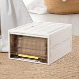 Maxbell Foldable Storage Box Space Saving Cabinet Bin for Dorm Under Bed Room 26cm Height