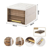 Maxbell Foldable Storage Box Space Saving Cabinet Bin for Dorm Under Bed Room 30cm Height
