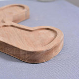 Maxbell Wooden Serving Tray Side Dish Tabletop Food Plate for Veggies Pastry Dessert