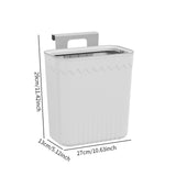 Maxbell Kitchen Compost Bin Dustbin Slim Garbage Can for Counter Top Bedroom Cabinet Grey