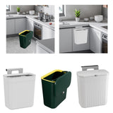 Maxbell Kitchen Compost Bin Dustbin Slim Garbage Can for Counter Top Bedroom Cabinet Grey