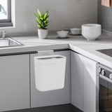 Maxbell Kitchen Compost Bin Dustbin Slim Garbage Can for Counter Top Bedroom Cabinet Grey