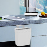 Maxbell Kitchen Compost Bin Dustbin Slim Garbage Can for Counter Top Bedroom Cabinet Grey