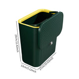 Maxbell Kitchen Compost Bin Dustbin Slim Garbage Can for Counter Top Bedroom Cabinet Green