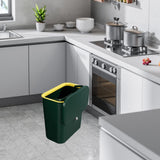 Maxbell Kitchen Compost Bin Dustbin Slim Garbage Can for Counter Top Bedroom Cabinet Green