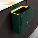 Maxbell Kitchen Compost Bin Dustbin Slim Garbage Can for Counter Top Bedroom Cabinet Green