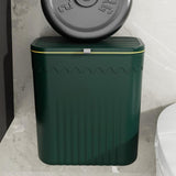 Maxbell Kitchen Compost Bin Dustbin Slim Garbage Can for Counter Top Bedroom Cabinet Green