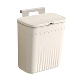 Maxbell Kitchen Compost Bin Dustbin Slim Garbage Can for Counter Top Bedroom Cabinet Creamy White