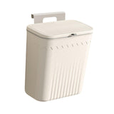 Maxbell Kitchen Compost Bin Dustbin Slim Garbage Can for Counter Top Bedroom Cabinet Creamy White