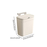 Maxbell Kitchen Compost Bin Dustbin Slim Garbage Can for Counter Top Bedroom Cabinet Creamy White