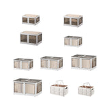 Maxbell Camping Storage Box Foldable Outdoor Bin for Picnic Home Sorting Living Room Wood Lid L