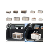 Maxbell Camping Storage Box Foldable Outdoor Bin for Picnic Home Sorting Living Room Wood Lid L