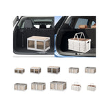 Maxbell Camping Storage Box Foldable Outdoor Bin for Picnic Home Sorting Living Room Wood Lid L