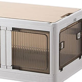 Maxbell Camping Storage Box Foldable Outdoor Bin for Picnic Home Sorting Living Room Wood Lid XL