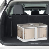 Maxbell Camping Storage Box Foldable Outdoor Bin for Picnic Home Sorting Living Room Clear Lid L