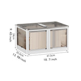 Maxbell Camping Storage Box Foldable Outdoor Bin for Picnic Home Sorting Living Room Clear Lid L