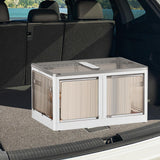 Maxbell Camping Storage Box Foldable Outdoor Bin for Picnic Home Sorting Living Room Clear Lid XL