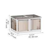 Maxbell Camping Storage Box Foldable Outdoor Bin for Picnic Home Sorting Living Room Clear Lid XL