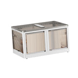 Maxbell Camping Storage Box Foldable Outdoor Bin for Picnic Home Sorting Living Room Clear Lid XXL