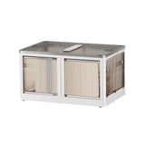 Maxbell Camping Storage Box Foldable Outdoor Bin for Picnic Home Sorting Living Room Clear Lid XXL