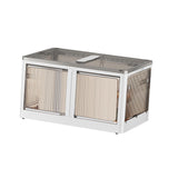 Maxbell Camping Storage Box Foldable Outdoor Bin for Picnic Home Sorting Living Room Clear Lid XXL