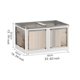 Maxbell Camping Storage Box Foldable Outdoor Bin for Picnic Home Sorting Living Room Clear Lid XXL