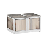 Maxbell Camping Storage Box Foldable Outdoor Bin for Picnic Home Sorting Living Room Clear Lid XXXL