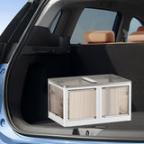 Maxbell Camping Storage Box Foldable Outdoor Bin for Picnic Home Sorting Living Room Clear Lid XXXL