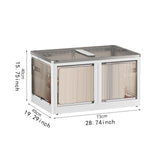 Maxbell Camping Storage Box Foldable Outdoor Bin for Picnic Home Sorting Living Room Clear Lid XXXXL