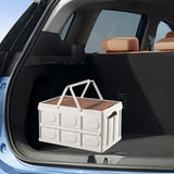 Maxbell Camping Storage Box Foldable Outdoor Bin for Picnic Home Sorting Living Room Wood Lid Portable S