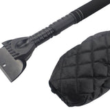 Maxbell Retractable Car Windshield Ice Scraper with Glove  for Winter Black Glove