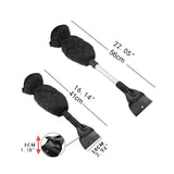 Maxbell Retractable Car Windshield Ice Scraper with Glove  for Winter Black Glove