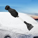 Maxbell Retractable Car Windshield Ice Scraper with Glove  for Winter Black Glove