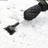 Maxbell Retractable Car Windshield Ice Scraper with Glove  for Winter Black Glove