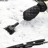 Maxbell Retractable Car Windshield Ice Scraper with Glove  for Winter Black Glove