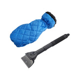 Maxbell Retractable Car Windshield Ice Scraper with Glove  for Winter Blue Glove