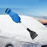 Maxbell Retractable Car Windshield Ice Scraper with Glove  for Winter Blue Glove