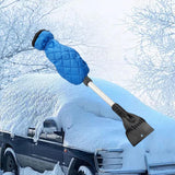 Maxbell Retractable Car Windshield Ice Scraper with Glove  for Winter Blue Glove