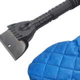 Maxbell Retractable Car Windshield Ice Scraper with Glove  for Winter Blue Glove