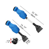 Maxbell Retractable Car Windshield Ice Scraper with Glove  for Winter Blue Glove