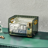 Maxbell Multipurpose Display Case Stackable Space Saving for Closet Shelf Countertop Green Small