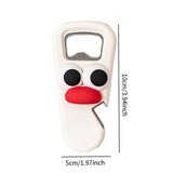 Maxbell Beer Bottle Opener Cartoon Practical Can Lid Opener for Kitchen Picnic Party White Big Eye