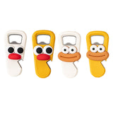 Maxbell Beer Bottle Opener Cartoon Practical Can Lid Opener for Kitchen Picnic Party White Big Eye