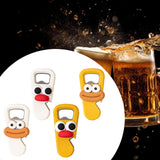Maxbell Beer Bottle Opener Cartoon Practical Can Lid Opener for Kitchen Picnic Party White Big Eye