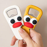 Maxbell Beer Bottle Opener Cartoon Practical Can Lid Opener for Kitchen Picnic Party White Big Eye