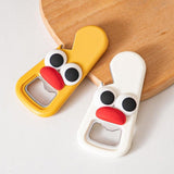Maxbell Beer Bottle Opener Cartoon Practical Can Lid Opener for Kitchen Picnic Party White Big Eye